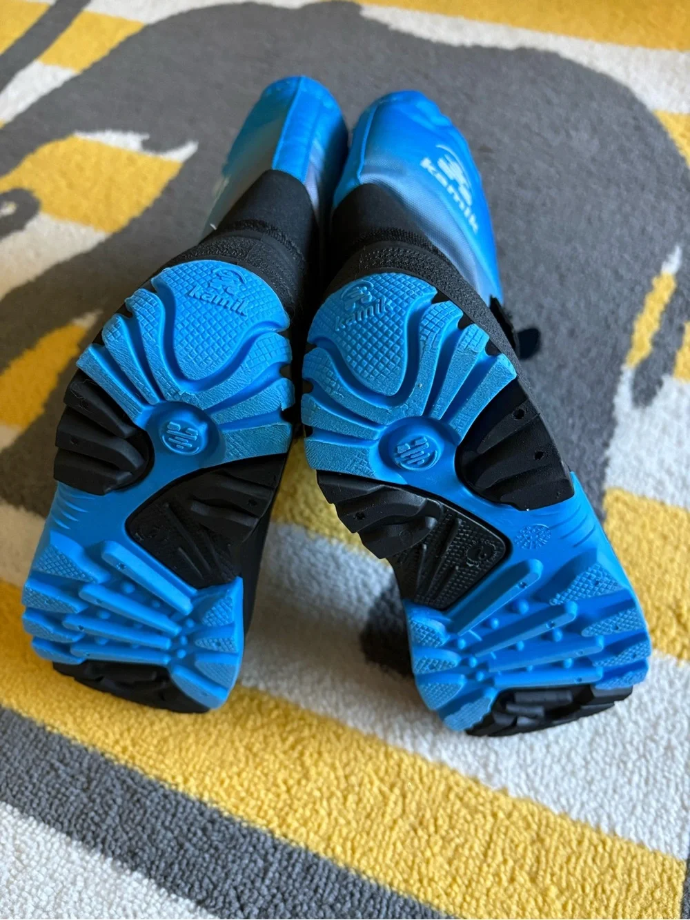Kamik Blue Kids Snow Boots with Black Soles